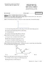 Đề thi Học kì 1 Vật lí 10 năm 2025-2026 trường THPT Lê Trọng Tấn (TP Hồ Chí Minh)